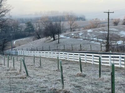 Harden Family Farms as winter slowly gives way to spring
